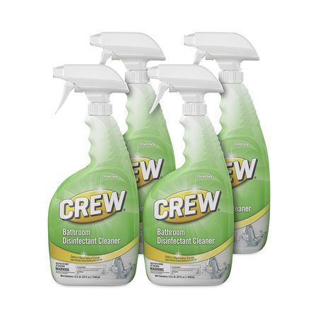 Diversey Crew Bathroom Disinfectant Cleaner, Floral Scent, 32 oz Bottle, PK4 CBD540199
